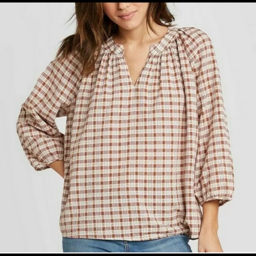 Universal Thread Plaid Top